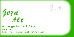 geza alt business card